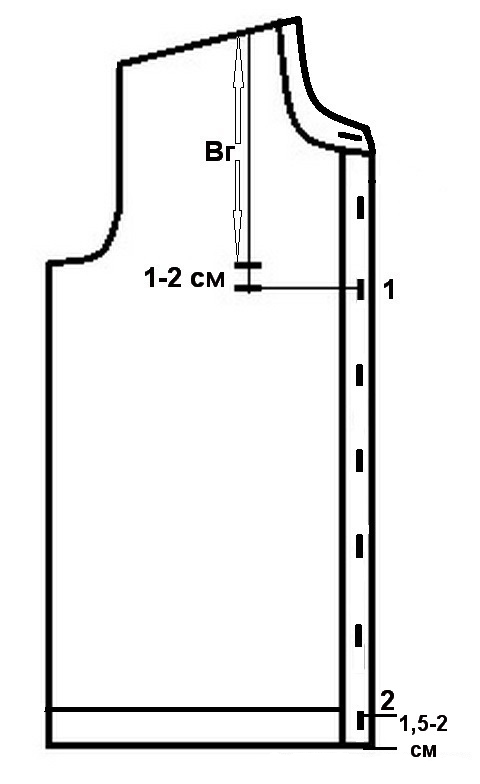 Укрепление края изделия при вязании поперечной планки полочек | Авторские схемы для вязания